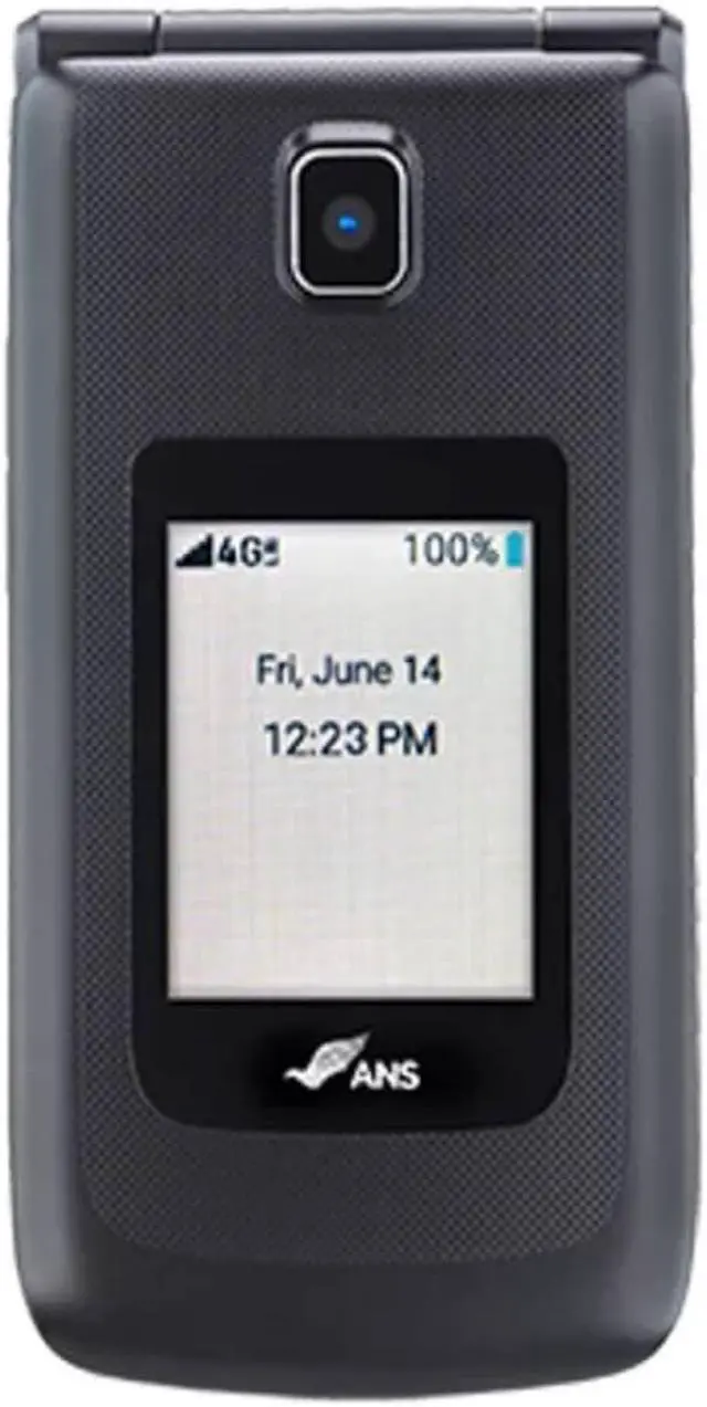 Alt view image 4 of 5 - ANS F30 8GB Prepaid Unlocked Flip Worldwide Phone - Black