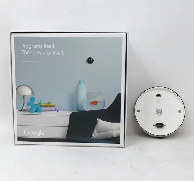 Alt view image 2 of 7 - Nest T3019US Smart Learning Wi-Fi Programmable Thermostat, 3rd Gen, Polished Steel Home Depot Exclusive - Open Box
