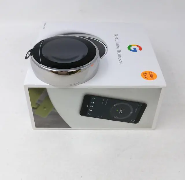 Alt view image 4 of 7 - Nest T3019US Smart Learning Wi-Fi Programmable Thermostat, 3rd Gen, Polished Steel Home Depot Exclusive - Open Box