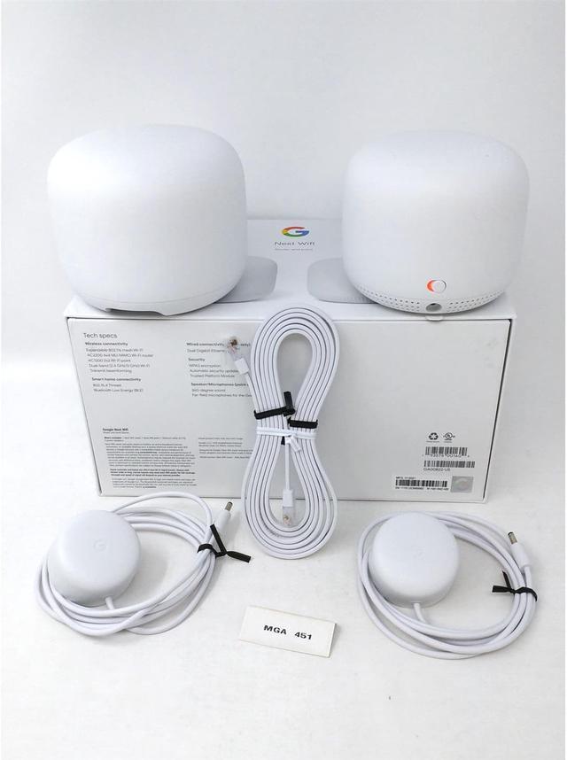 Alt view image 5 of 6 - OB Google Nest Wi-Fi Router H2D Point H2E GA00822-US Single Family Homes - Snow