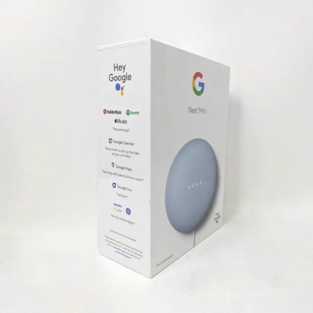 Alt view image 17 of 18 - Google Nest Mini Sky - Dual Front-firing Speakers - Built in Chromecast - 360-degree Sound - Voice Match Technology - Bluetooth? 5.0