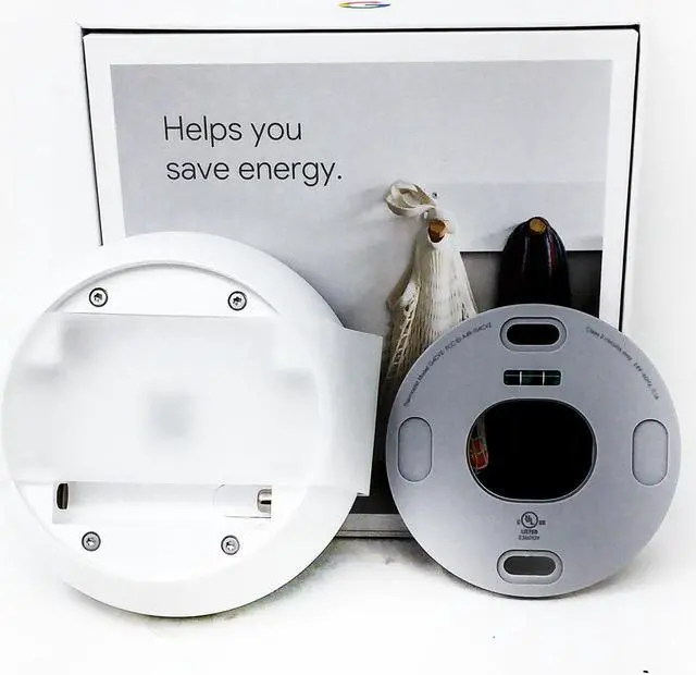 Alt view image 2 of 5 - Google Nest GA01334-US Programmable Smart Wi-Fi Thermostat for Home - Snow - Like New