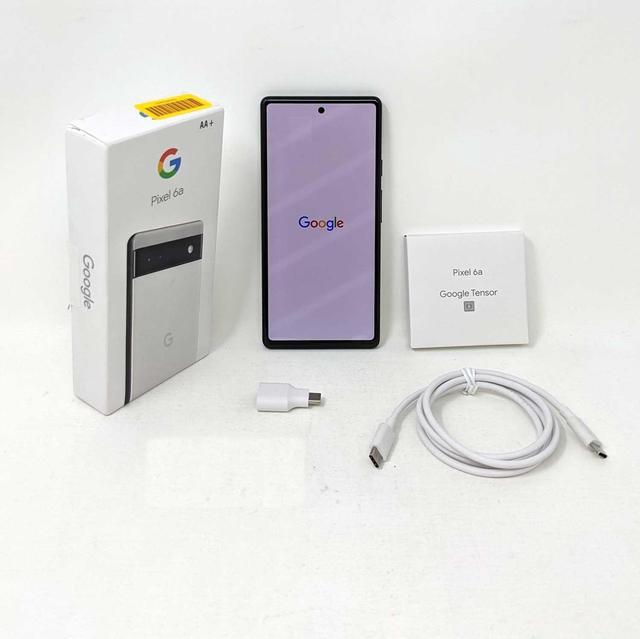 OB Google Pixel 6a 128GB GA03714-US Factory Unlocked 6.1 in OLED Display  6GB RAM Dual Camera Smartphone - Chalk