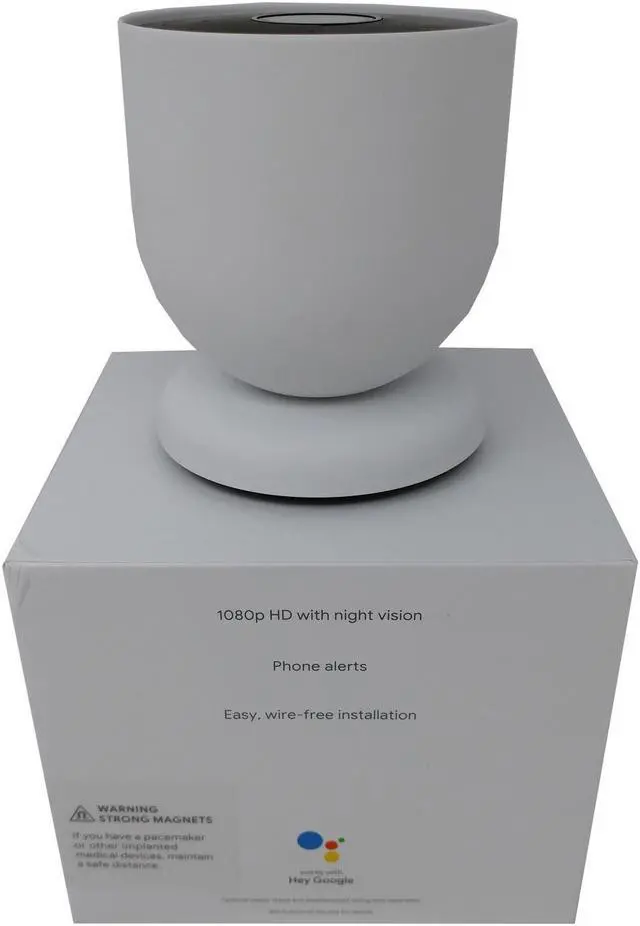 Alt view image 3 of 6 - Nest GA01317-US Camera Battery Outdoor/Indoor 2-Way Talk Google Assistant Night Vision IP Camera - Snow - Like New