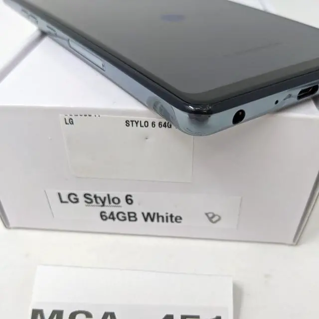 Alt view image 5 of 7 - LG Stylo 6 64GB LM-Q730QM5 GSM Unlocked 6.8 in IPS LCD Display 3GB RAM Triple 13MP + 5MP + 5MP Camera Smartphone - White - Good