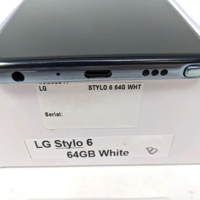 Alt view image 6 of 7 - LG Stylo 6 64GB LM-Q730QM5 GSM Unlocked 6.8 in IPS LCD Display 3GB RAM Triple 13MP + 5MP + 5MP Camera Smartphone - White - Good
