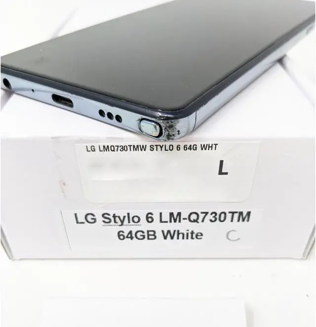 Alt view image 6 of 7 - LG Stylo 6 LM-Q730QM5 64GB 4G LTE Xfinity Unlocked 6.8 in IPS LCD Display  3GB RAM Triple Camera Smartphone - White - Fair