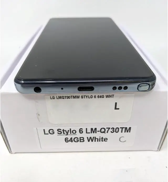 Alt view image 5 of 7 - LG Stylo 6 LM-Q730QM5 64GB 4G LTE Xfinity Unlocked 6.8 in IPS LCD Display  3GB RAM Triple Camera Smartphone - White - Fair