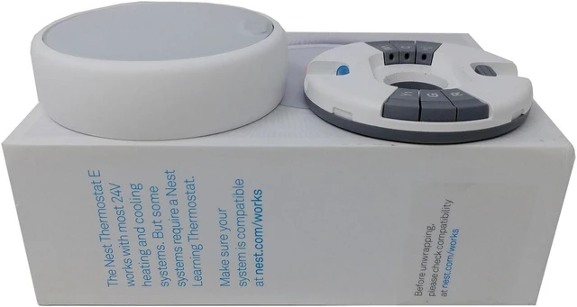Alt view image 4 of 7 - Nest Thermostat E T4000ES Learning programmable Wi-Fi Smart Thermostat - White - Like new