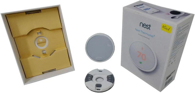 Main image of Nest Thermostat E T4000ES Learning programmable Wi-Fi Smart Thermostat - White - Like new