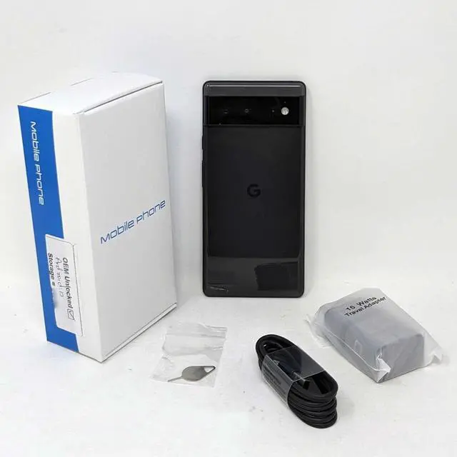Alt view image 2 of 6 - Google Pixel 6 G9S9B 5G 256GB Unlocked 6.4 inch 8GB RAM Smartphone - Black - Fair