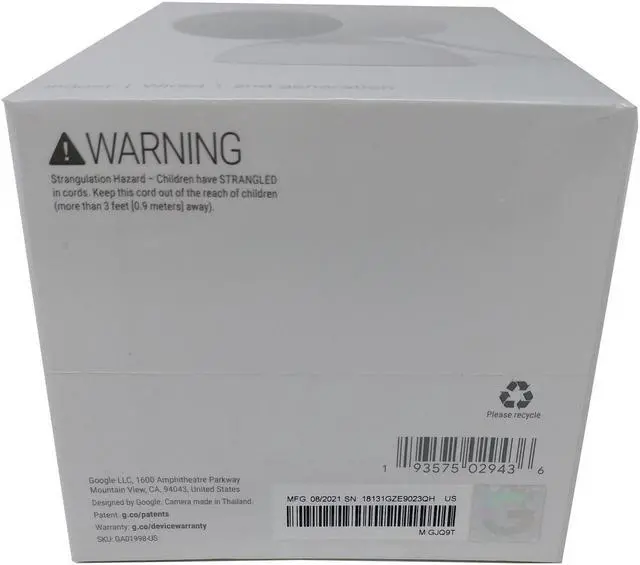 Alt view image 11 of 11 - Google Nest Indoor Cam (Wired) - Snow