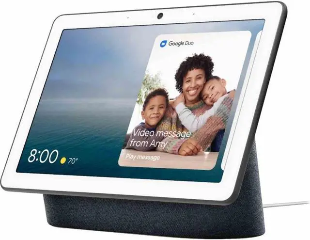 Alt view image 4 of 5 - Google Nest Hub Max GA00426-US 10" Smart Display with Google Assistant - Charcoal - Open Box