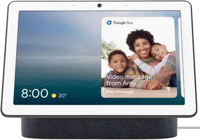 Alt view image 3 of 5 - Google Nest Hub Max GA00426-US 10" Smart Display with Google Assistant - Charcoal - Open Box