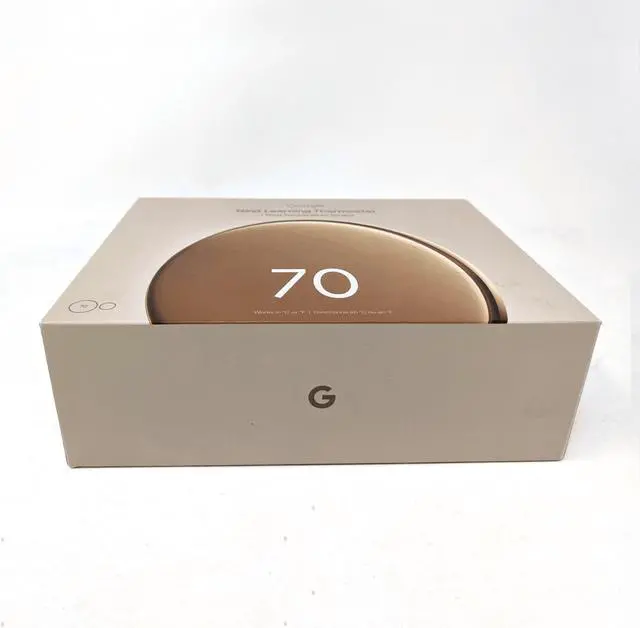 Alt view image 5 of 12 - Google Nest Learning Thermostat GA05171-US (4th Gen) with Temperature Sensor (2nd Gen) - Polished Gold