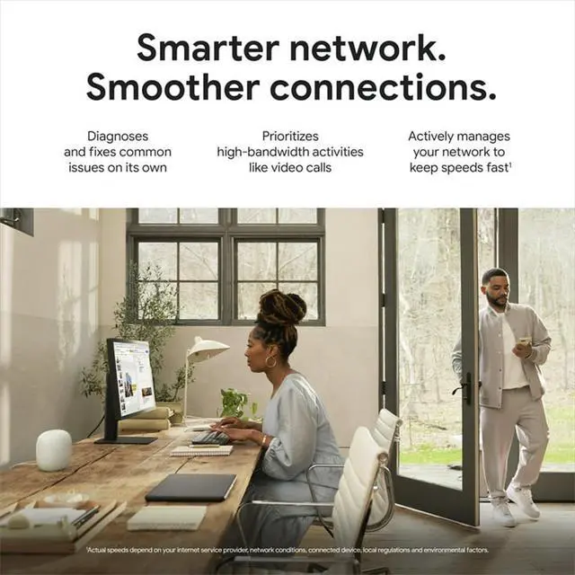 Alt view image 5 of 5 - Google Nest Wifi Pro 6e AXE5400 Mesh Router GA03030-US - Snow - Open Box