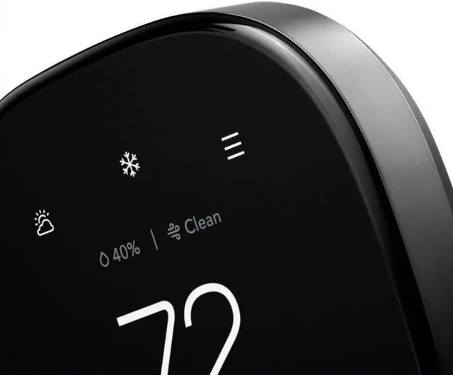 Alt view image 8 of 8 - ecobee Premium Smart Programmable Touch-Screen Thermostat with Siri Apple HomeKit and Google Assistant EB-STATE6-01  - Black