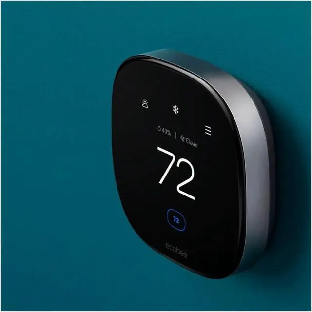 Alt view image 5 of 8 - ecobee Premium Smart Programmable Touch-Screen Thermostat with Siri Apple HomeKit and Google Assistant EB-STATE6-01  - Black