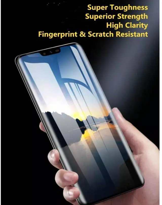 Alt view image 7 of 7 - LG V40 ThinQ Premium Tempered Glass Screen Protector-4 pack