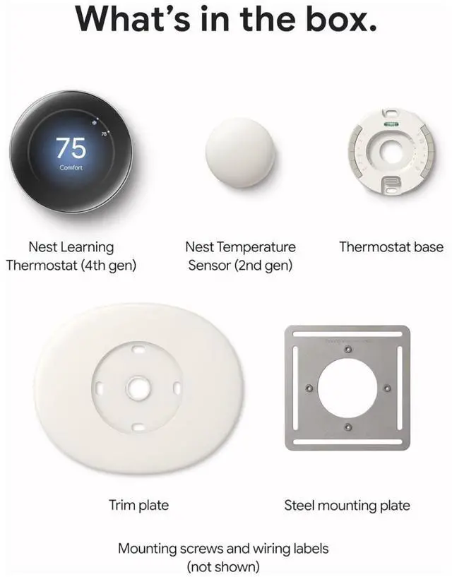 Alt view image 6 of 7 - Google Nest Learning Thermostat Pro Edition with Temperature Sensor (4th Gen, 2024) Smart Energy Saving, Advanced Calibration, Adaptive Eco, Compatible with Alexa & Google Home (Polished Silver)