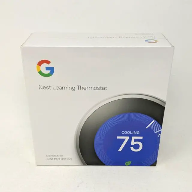Alt view image 3 of 6 - Nest T3008US Learning Pro Edition 3rd Generation Thermostat - Stainless Steel