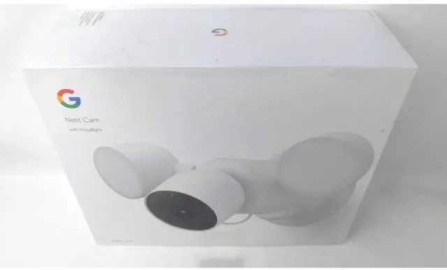 Alt view image 2 of 7 - Google Nest Cam with Floodlight Camera & Night Vision GA02411-US - Snow - New