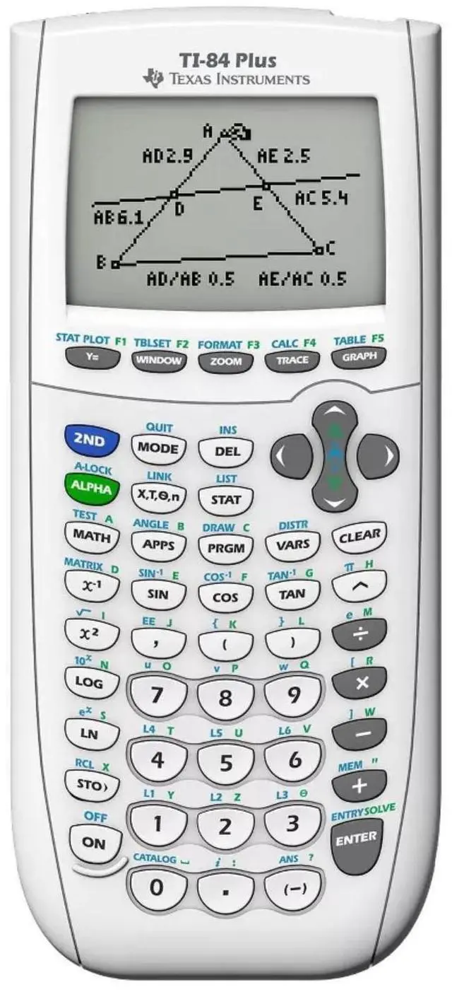 Alt view image 2 of 5 - Texas instruments TI-84 Plus Graphing Calculator- White - New