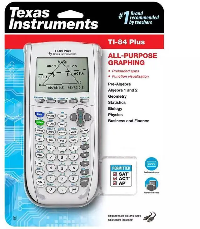 Main image of Texas instruments TI-84 Plus Graphing Calculator- White - New