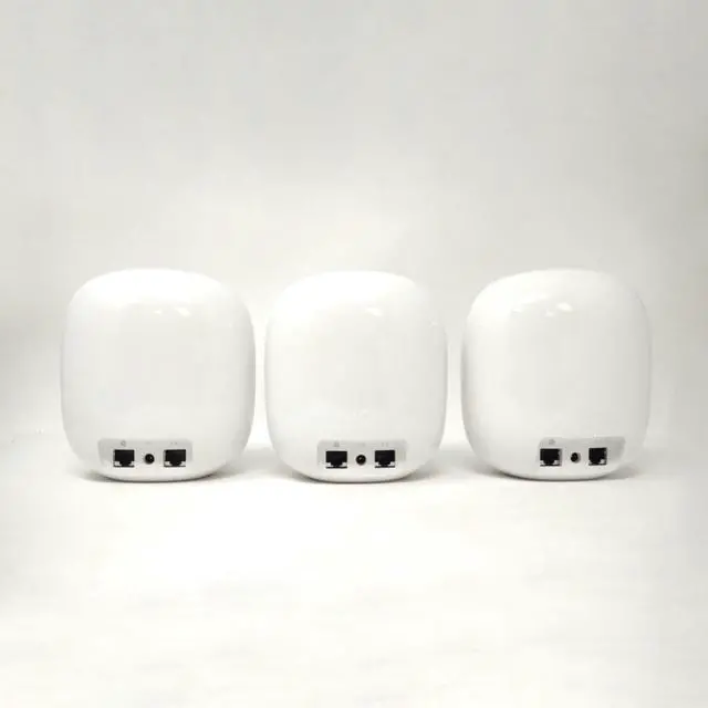 Alt view image 3 of 4 - Google Nest Wifi Pro 6e AXE5400 Tri-Band GA03030-US Mesh Router 3 Pack - Snow- Mint