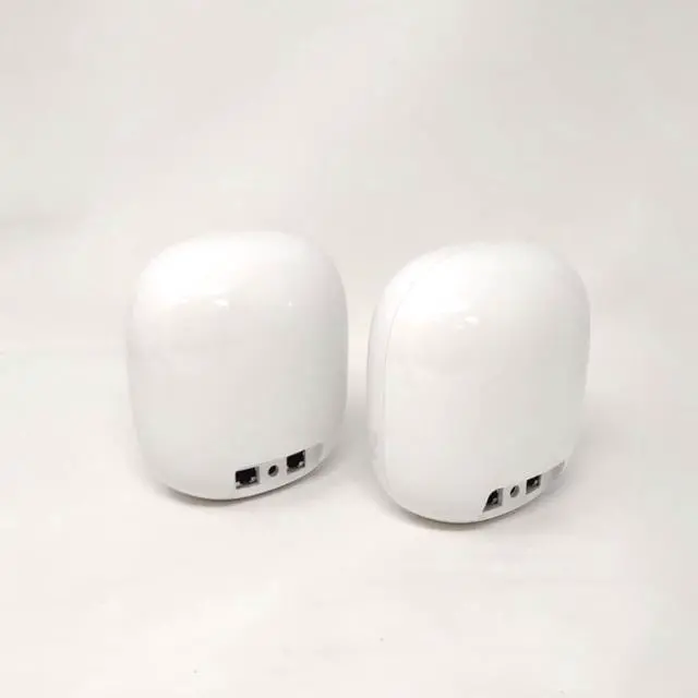 Alt view image 3 of 5 - Google Nest Wifi Pro 6e AXE5400 Tri-Band GA03030-US Mesh Router 2 Pack - Snow- Mint