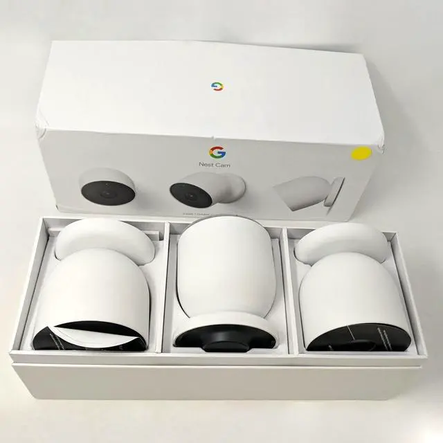 Alt view image 2 of 4 - Mint Google Nest Cam 3-Pack GA02077-US - Outdoor or Indoor Battery - White - Mint