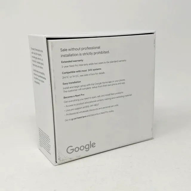 Alt view image 5 of 5 - Google Nest GA02180-US Smart Programmable Wi-Fi Thermostat PRO - Snow - Mint