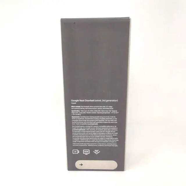 Alt view image 4 of 7 - Google Nest Doorbell Wired 3rd generation, Video Doorbell Camera with 2K Video - Hazel