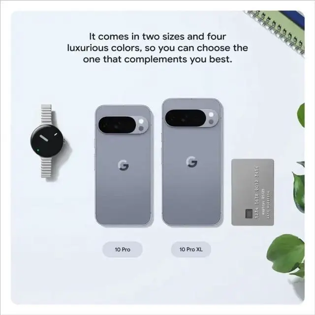 Alt view image 6 of 7 - Google Pixel 10 Pro G4QUR 256GB USA Factory Unlocked 6.3inch 16GB RAM Smartphone - Moonstone - OB