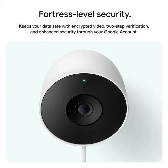 Alt view image 2 of 7 - Google Nest Cam Outdoor Wired 2nd Gen 2K Video with 2 Pack - Snow - New