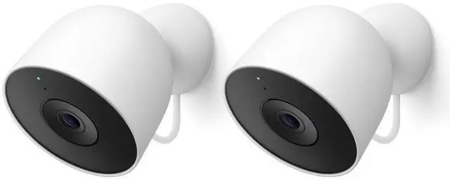 Main image of Google Nest Cam Outdoor Wired 2nd Gen 2K Video with 2 Pack - Snow - New