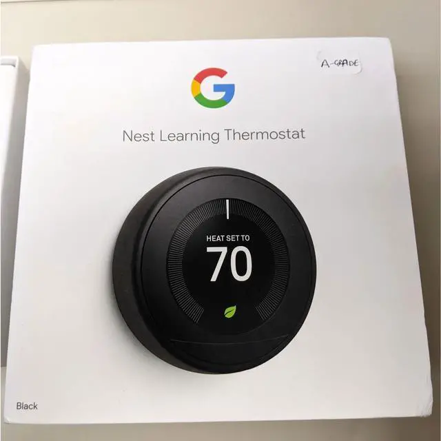 Main image of Google Nest T3016US 3rd Gen Programmable Smart Thermostat - Carbon Black - Mint