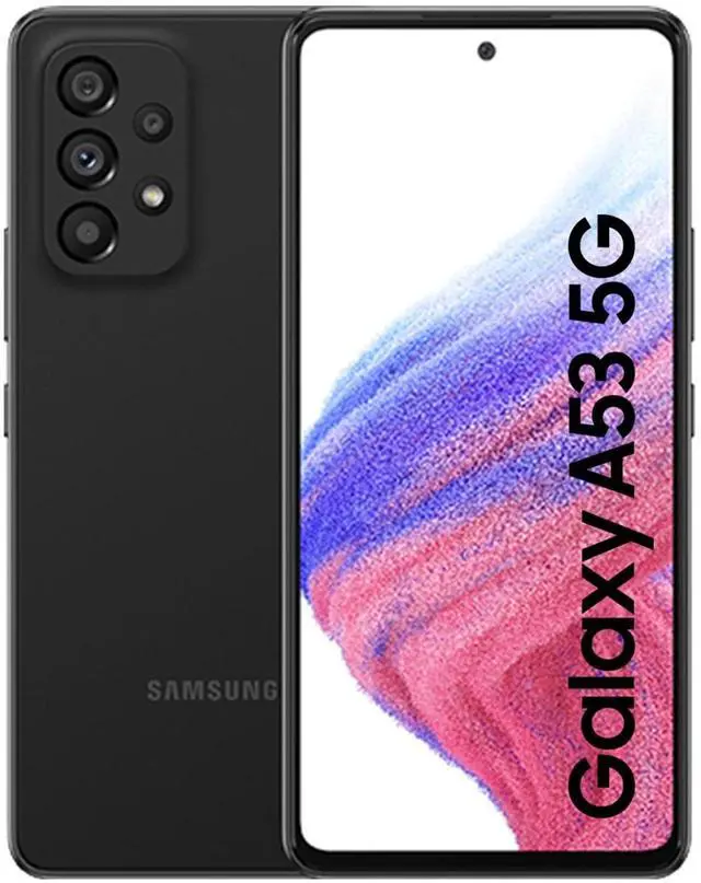 Alt view image 3 of 5 - Samsung Galaxy A53 5G SM-A536U 128GB US Cellular 6.5 inch 6GB RAM Smartphone - Black - Mint