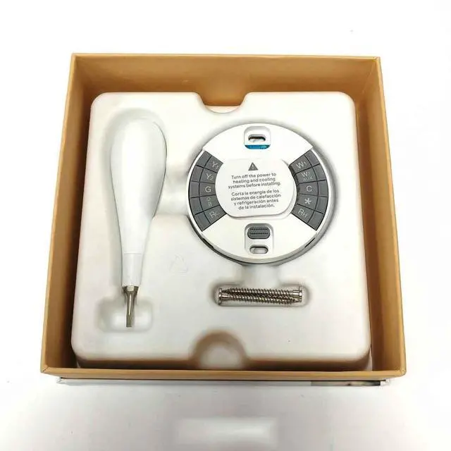Alt view image 4 of 6 - Google Nest 3rd Gen T3007ES Stainless Steel Learning Thermostat -Stainless Steel - Good