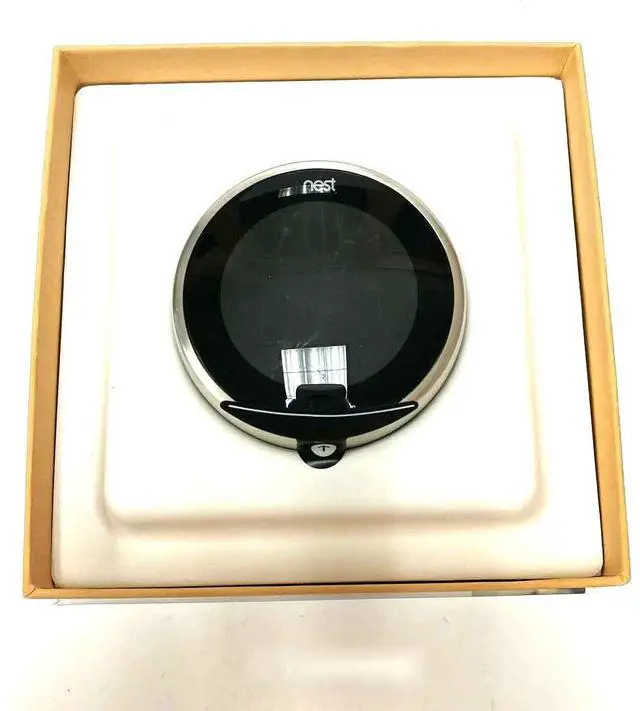 Alt view image 2 of 6 - Google Nest 3rd Gen T3007ES Stainless Steel Learning Thermostat -Stainless Steel - Good
