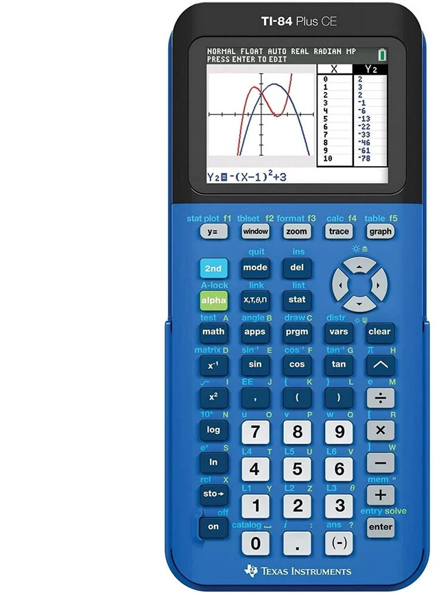 Main image of Texas Instruments TI-84 Plus CE Graphing Calculator- Bionic Blue -New