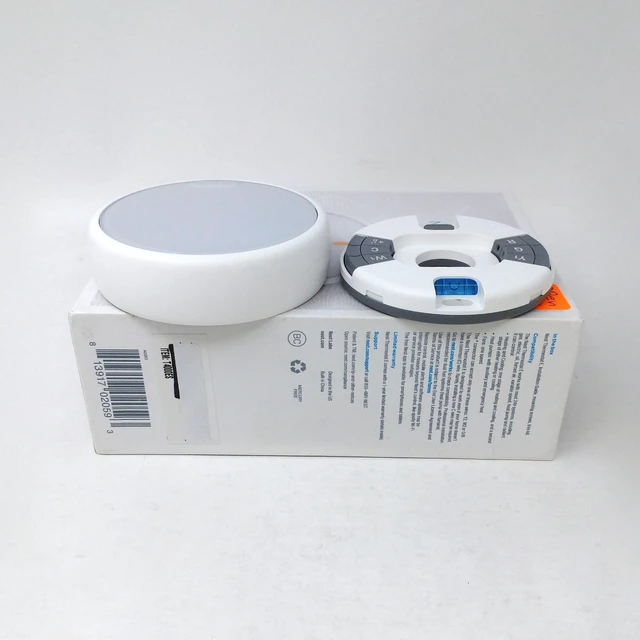 Alt view image 6 of 6 - Google Nest Thermostat E T4000ES Learning Wi-Fi Programmable Smart Thermostat - White - OB