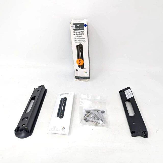 Main image of Wasserstein Horizontal Adjustable Mount for Google Nest Doorbell (Battery) - Black - OB