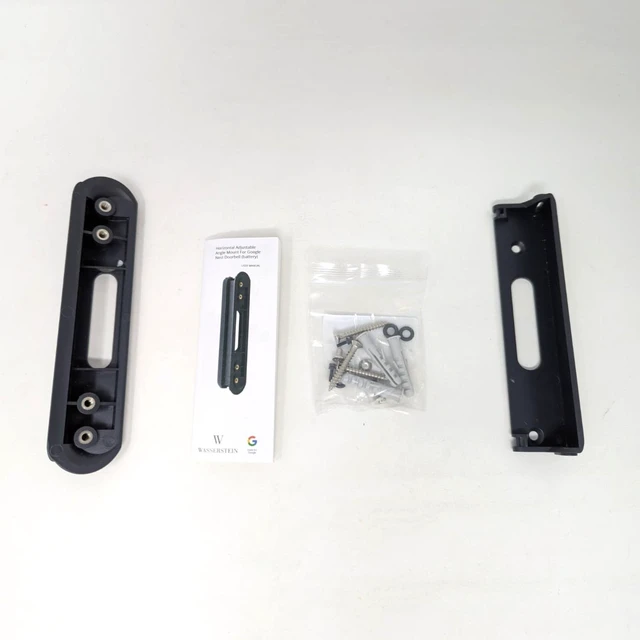 Alt view image 2 of 2 - Wasserstein Horizontal Adjustable Mount for Google Nest Doorbell (Battery) - Black - OB
