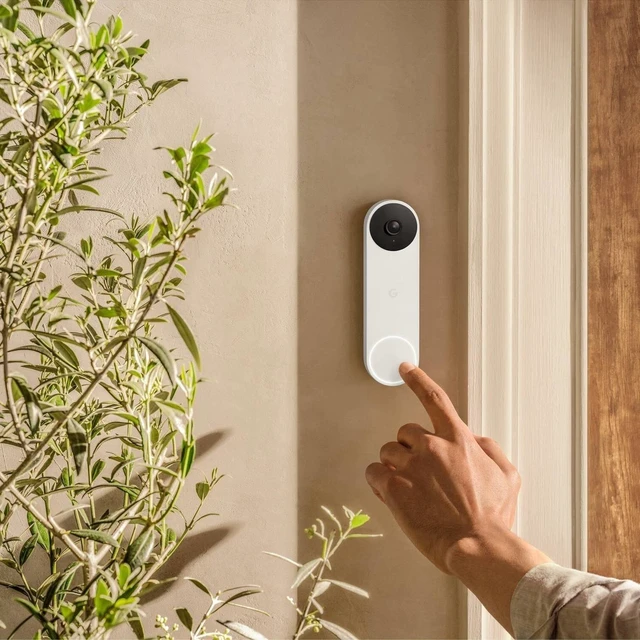 Alt view image 5 of 6 - Google Nest 2nd Gen GA03695-US 2nd Generation Wired Doorbell - Linen -OB