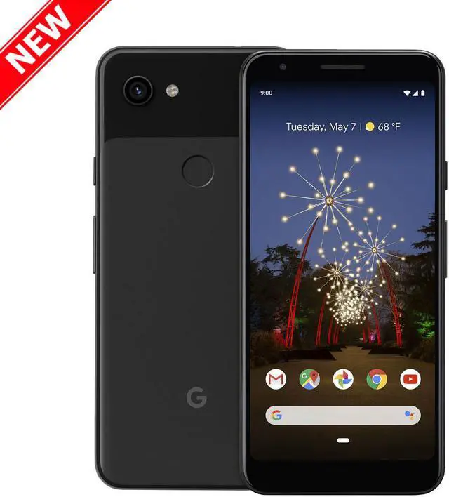 Main image of Google Pixel 3a, 64GB, 5.6'' Touch Screen Cell Phone(Unlocked) - Just Black