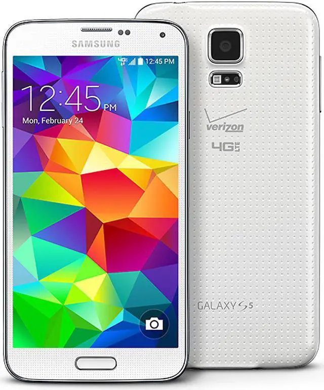Main image of Samsung Galaxy S5 G900V Verizon Wireless 5.1'' AMOLED Display 2GB RAM 16GB Internal 16MP Camera Phone - Shimmery White
