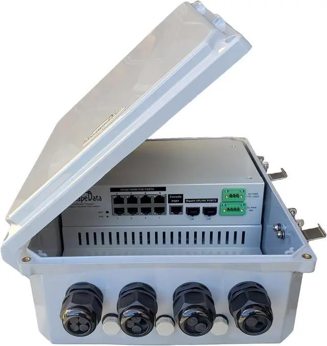 Main image of LinkPower LPS3802ATM-T1 Outdoor IP68 Contractor-Grade 10-Port Managed Gigabit with 2 SFP Fiber Optical Gigabit Uplink Ports, 3-Year Warranty