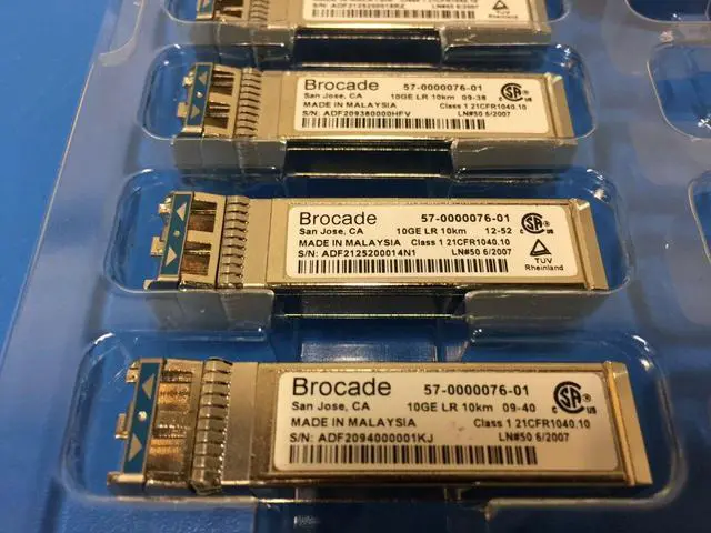 Alt view image 4 of 4 - Genuine Brocade 57-0000076-01 10GE 10km 1310nm SFP+ 10G-SFPP-LR 10GBE Tranceiver