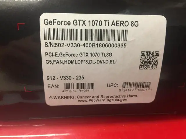 Alt view image 4 of 6 - MSI GeForce GTX 1070 Ti DirectX 12 GTX 1070 Ti AERO 8G 8GB 256-Bit GDDR5 PCI Express 3.0 x16 HDCP Ready SLI Support ATX Video Card